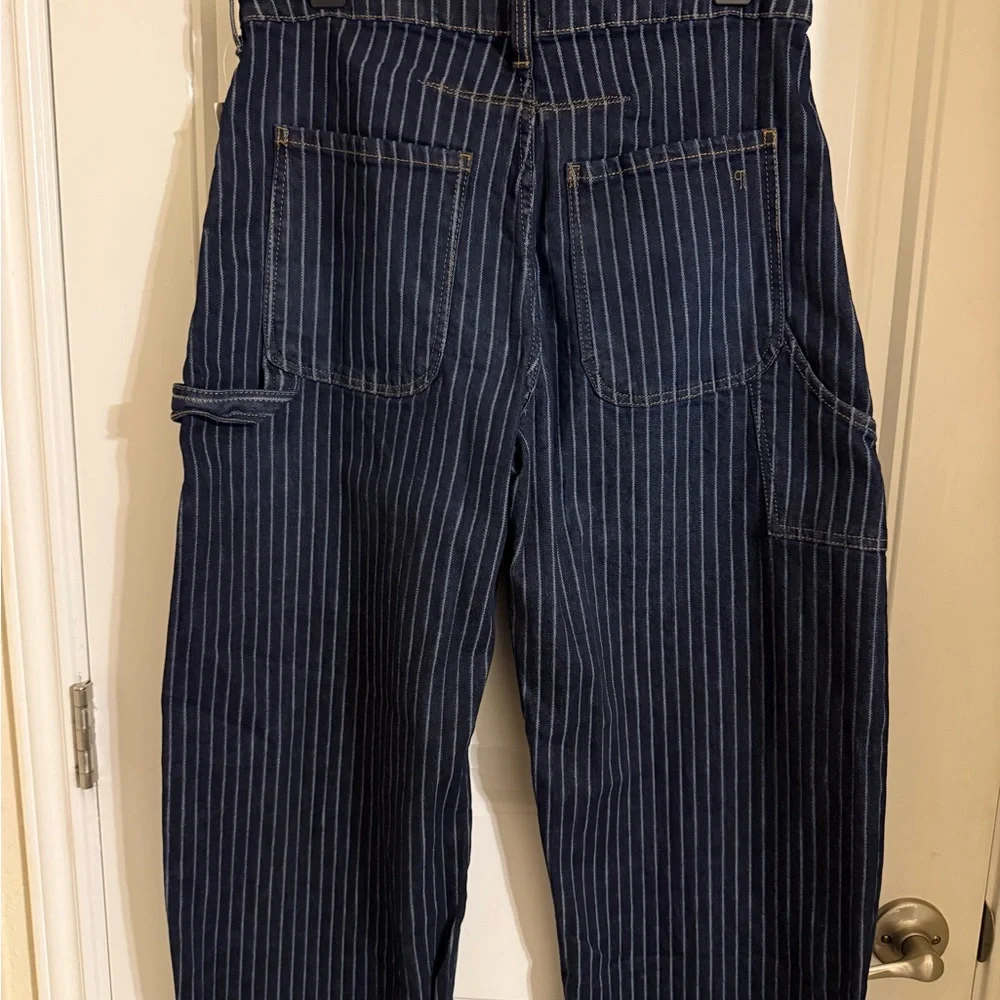 NWT Anthropologie Pilcro Kayden Railroad stripe barrel denim - Picture 8 of 10